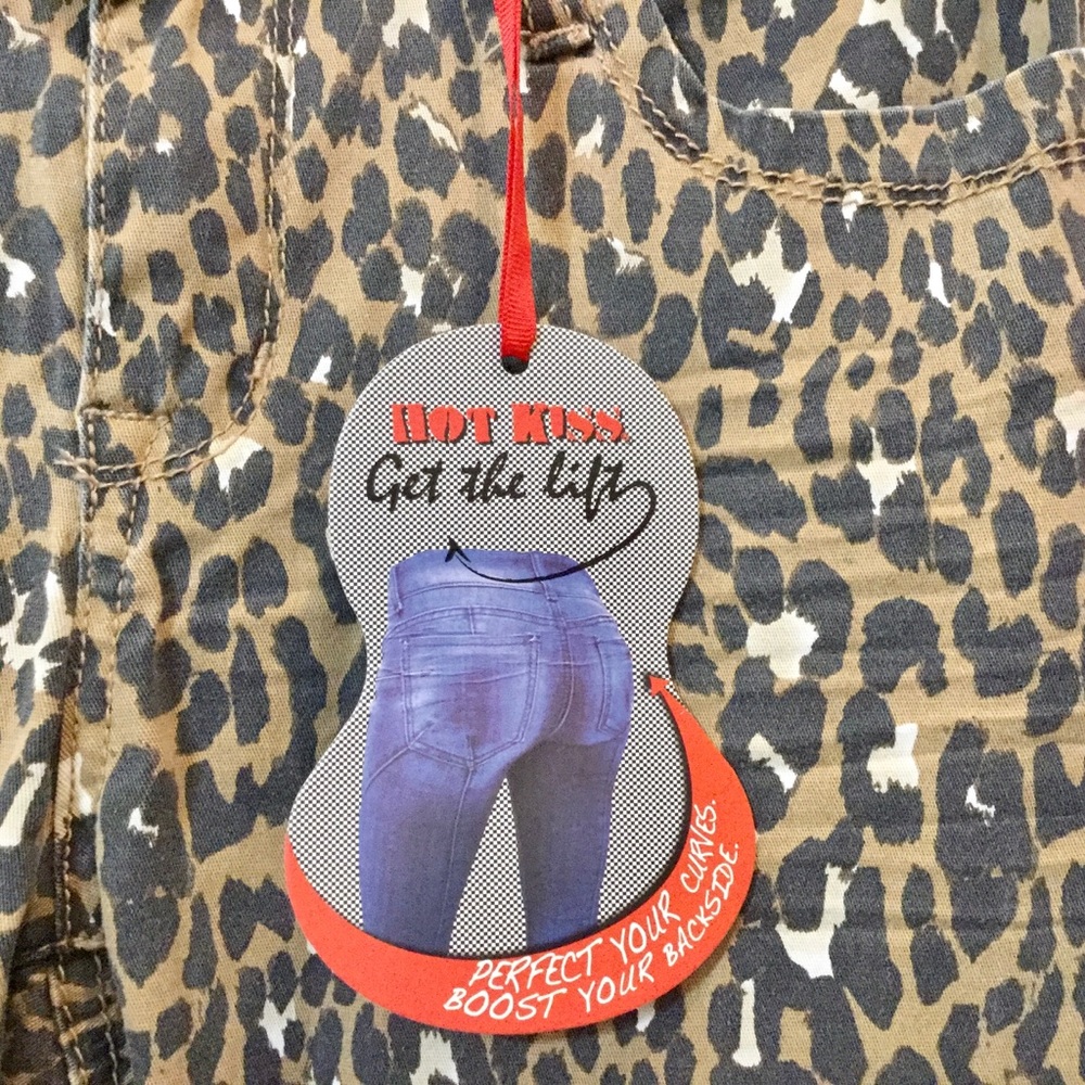 HOT KISS Leopard Print Jeans Pants Skinny Sz 7 NWT - Picture 6 of 8